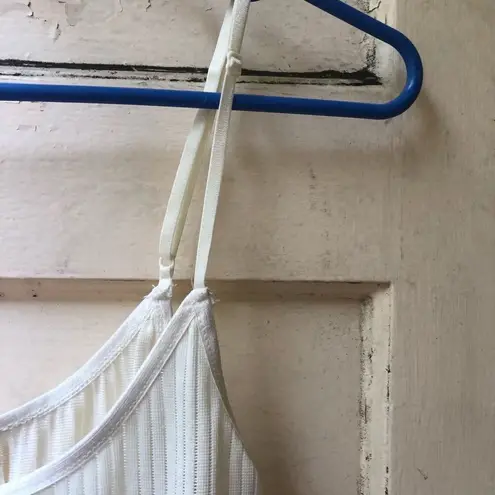 easel Anthropologie  boho ivory ribbed knit crochet floral lace mini dress small