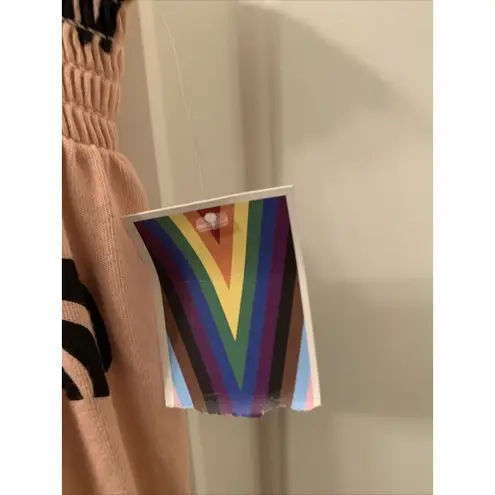 Take Pride Women's Pink Spaghetti Strap Tank Dress Flag Geometric Size XS