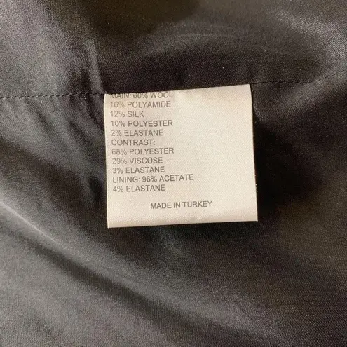 Karen Millen Black and White Wool Tweed Origami Front Pencil Skirt Size 6