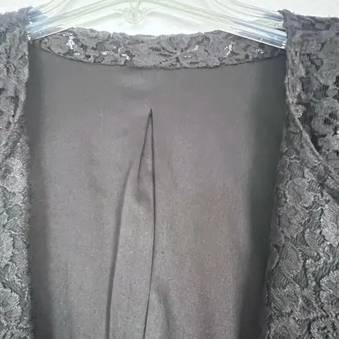 Mossimo Women’s Black Lace Bomber Moto Bikercore Jacket Grunge Whimsigoth Witchy Size L