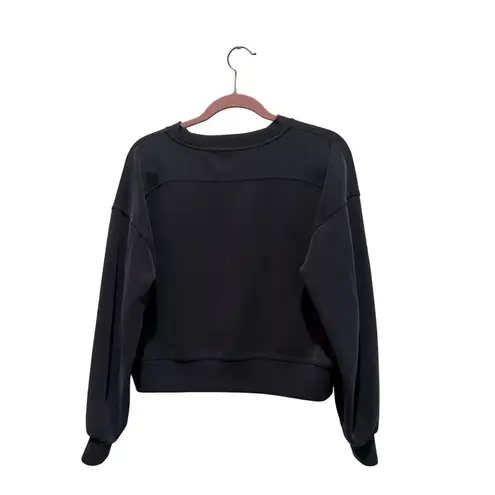 Lululemon Perfectly Oversized Softstreme Cropped Crewneck Sweatshirt Sz 6 Black