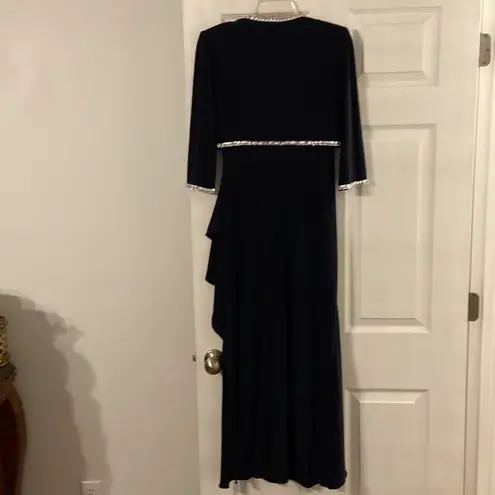 Alex Evenings ALEX Evening Dress size 6 length 53” bust 32” navy blue color all bids attached