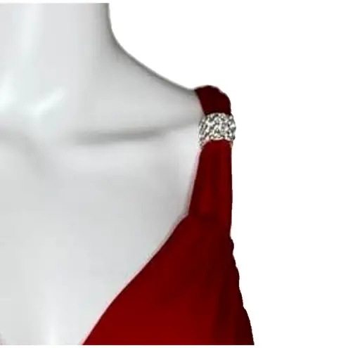 Frederick's of Hollywood Dress Womens XS Red Sexy Retro Vintage Old Hollywood