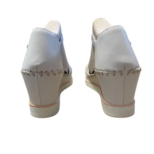 Pikolinos Women's Leather Perforated Wedge Sandals Aguadulce in Nata Size EU 42