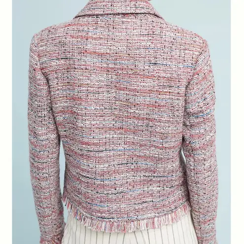 Cupcakes & Cashmere Canter Tweed Moto Jacket Pink