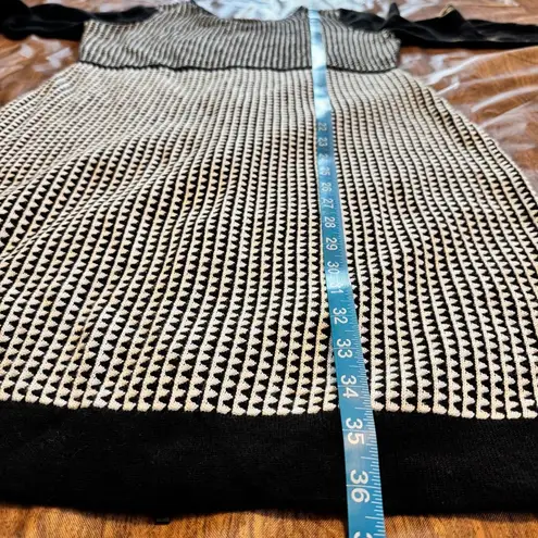 Calvin Klein Women's  Dress Sweater Dress Houndstooth Black & White Zip Back
