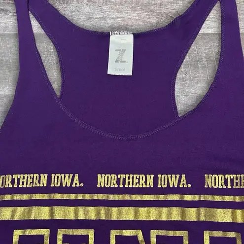 Zoozatz Northern Iowa UNI Racerback Tank Top Womens S Purple Gold Panthers NCAA