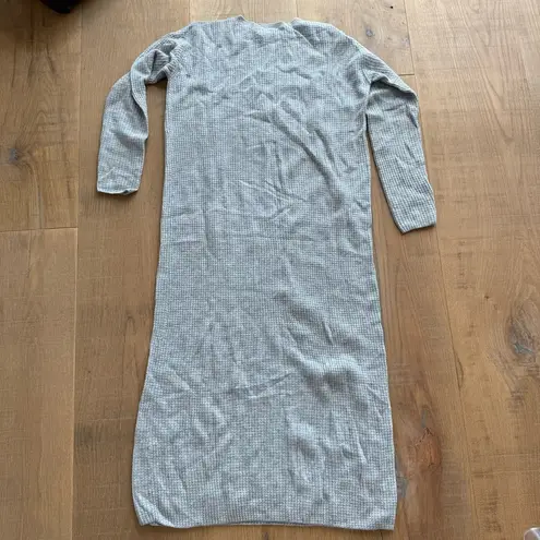 HATCH NWOT Gray Waffle Merino Wool Long Sleeve Dress Size XS