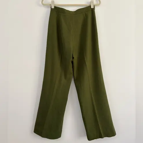 Givenchy Vintage 70s Wool Blend Wide Leg High Waist Trousers