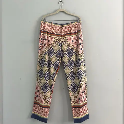 Johnny Was Geometric Colorful Boho Cotton Trouser Pants