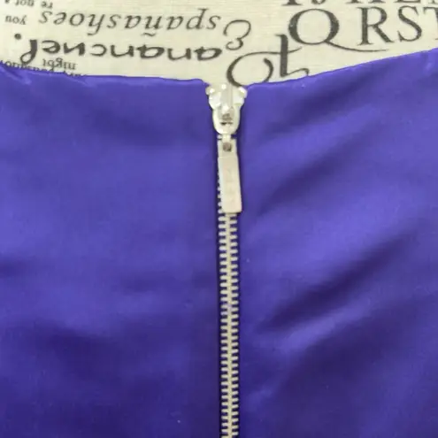 NWT NUE by Shani Size 8 Purple Satin Sheath Dress Built