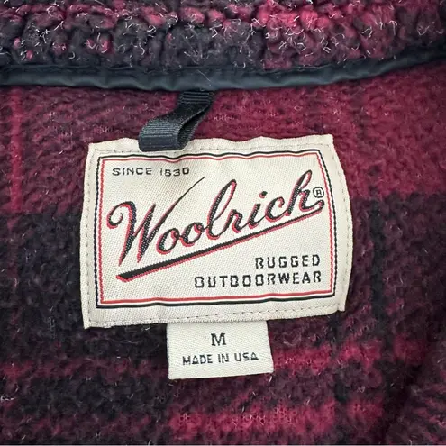 Woolrich Vintage  Plaid Chunky Sherpa Fleece Pullover Sweater