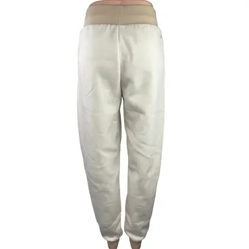 Adidas  Cream Elastic Waist Drawstring Pull On Lounge Pants Jogger Sweatpants XS