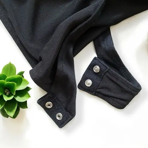 🆕 And Now This Puff Sleeve Ruched Bodysuit Black Size L