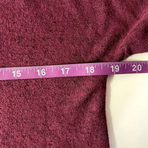 ByDesign Burgundy 3/4 Sleeve Gold Quarter Zip Hoodie EUC Size M Red Size M