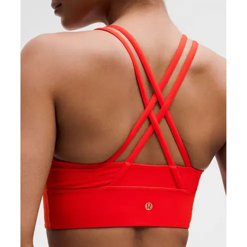 Lululemon  Energy Longline Bra, 6 *Medium Support, B–D Cups, Hot Heat
