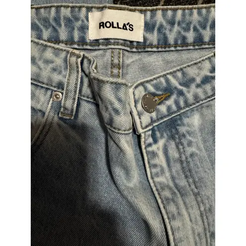 NWT Rolla’s High Rise Straight Jeans Light Wash Distressed Size 32/AU 14 Blue