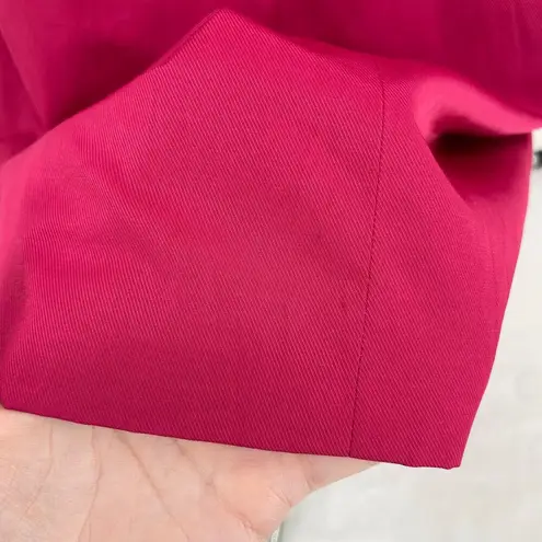 Vertigo Paris Bright Pink Fuchsia Trench Coat Barbiecore Prep Elle Woods Size S