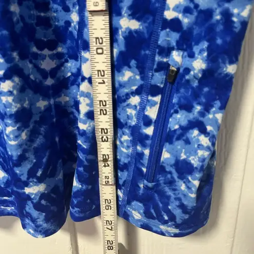 Coolibar Blue Short sleeve 1/4 zip sun protection top size xxl