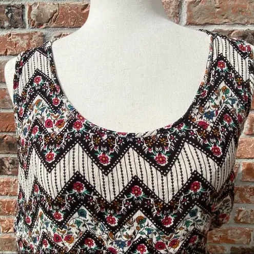VERO MODA boho chevron & floral print tank top / L / Excellent condition
