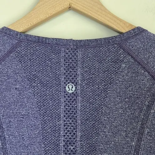Lululemon Swifty Tech Short Sleeve Top Running V Neck Purple Size 6