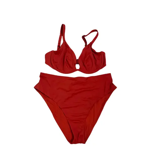 Cuup Bikini Set in Lava The Plunge Womans 11/34E