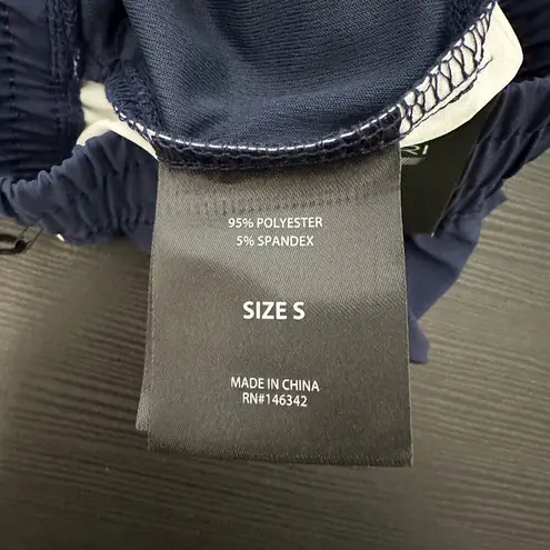 Tahari NWT  Sport Blue White Elastic Drawstring Waist 7" Run Shorts Size Small - Image 8