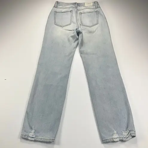 Ceros Skylar High Rise Dad Jeans Laguna Light Wash Distressed Size 26 Blue