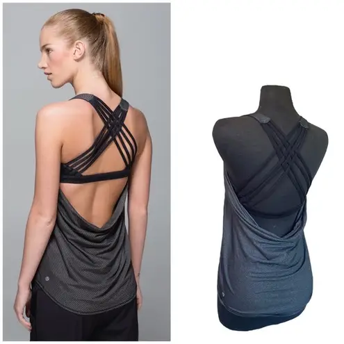 Lululemon  Wild Tank
Heathered Black / Desert Snake Deep Coal Black