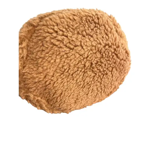 Fadivo New York Brown Sherpa Teddy Bucket Bag Handbag Baguette Snap Closure NWT