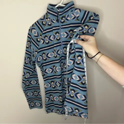 Eddie Bauer  Women’s Half-Zip Fleece Pullover Long Sleeve Size Large Aztec Print