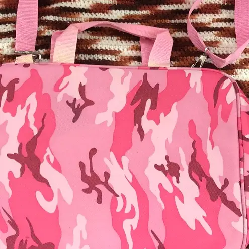 Y2K Pink Camouflage Crossbody Messenger Laptop School Work Book Bag. Measurement in pics. #Fairy #Grunge #Baddie #Streetwear - Image 3