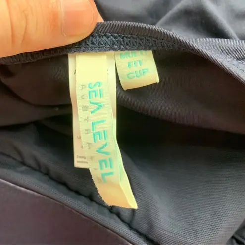 Sea Level Australia Navy Blue Cross Front Multi Fit Tankini Top Size 4