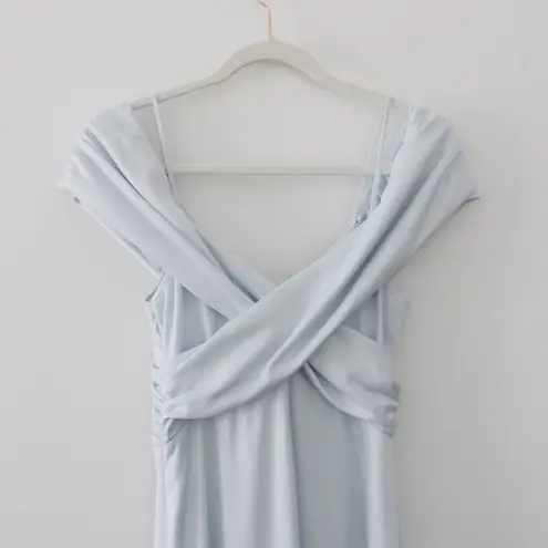 LPA / Revolve Shirred Cross Front Gown in Powder Blue