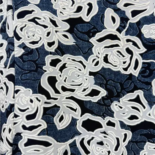 Ronni Nicole Summer Blue and White Floral Midi Dress size 14