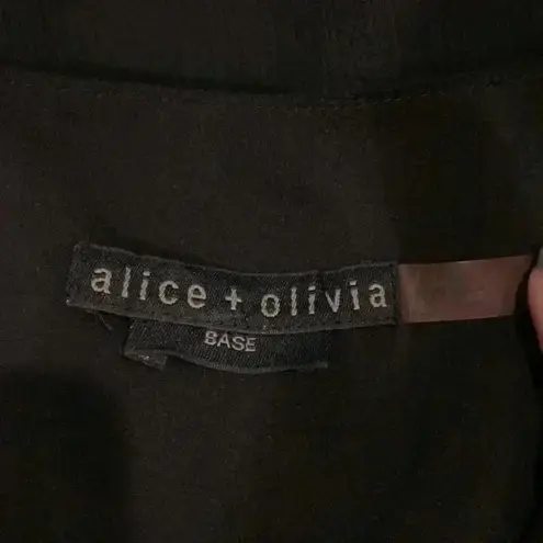 Alice + Olivia  base black textured tank top