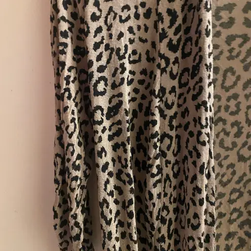 Libian Womens Lightweight Cardigan Sweater S Small Leopard Print Brown & Black