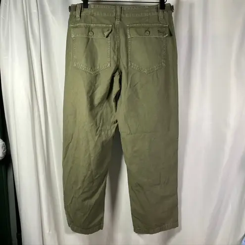 TNA Aritzia Olive Green Utility‎ Pants Women's Size 4 Casual Straight Leg