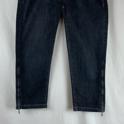 Banana Republic  Skinny Leg Dark Wash Crop Boho Jeans