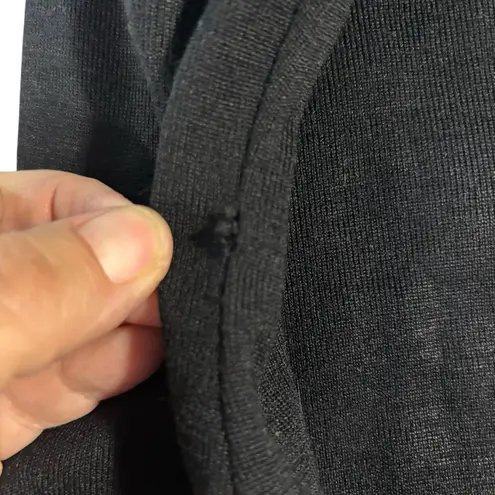 Petite Sophisticate Long Sleeve Collared Black Midi Dress Gold Tassel Sz Small