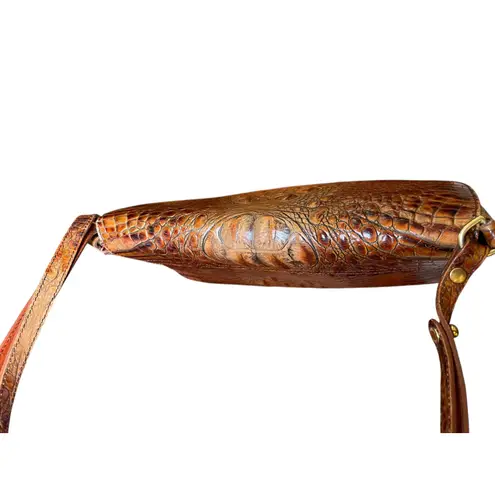 Brahmin Crocodile Embossed Daria Ombre Y2K Baguette Shoulder Bag