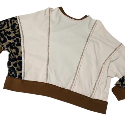 Oversized Star Quilted Patchwork Lace CrewneckSweatshirt Multiple