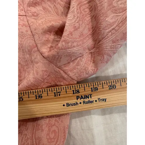 Tapemeasure Blazer Jacket Women 10P Pink Paisley Brocade Lined Crop Button Front Size 10