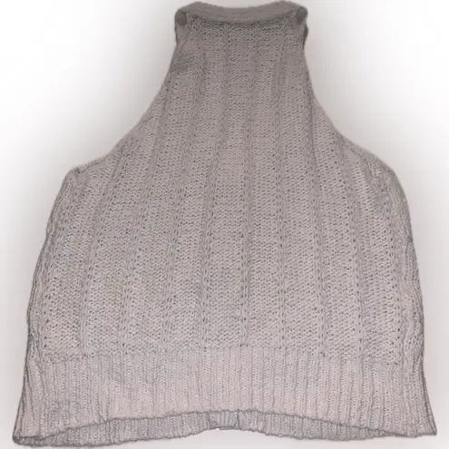 Pilcro Anthropologie Cable Knit Sleeveless Sweater Vest Tank Top Cream White XL