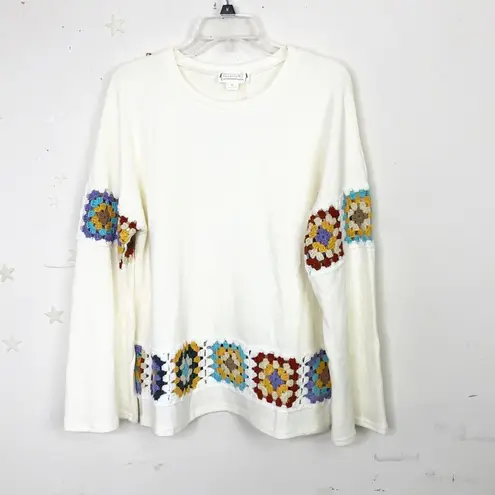 Love Riche LOVERICH Loose fit crochet detail sweater