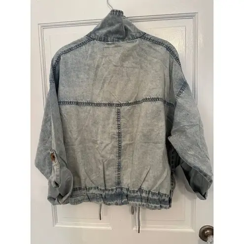 Blank NYC oversized Denim Jacket size S NWT Blue