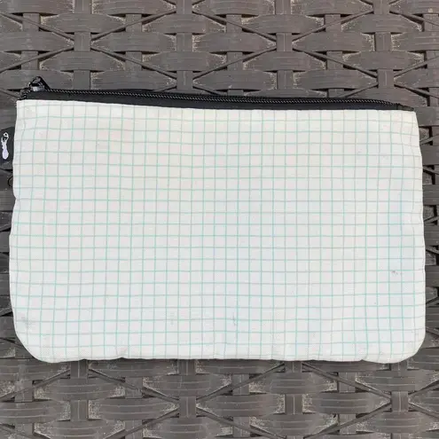 Typo Light Pink Grid Paper And Black White Polka Dot Three Zip Bag