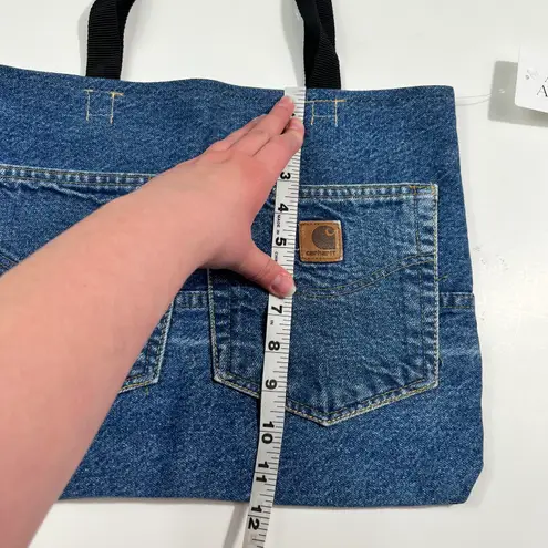 Carhartt Handmade  Denim Patchwork Small Shoulder Tote Bag One Of a Kind Y2K