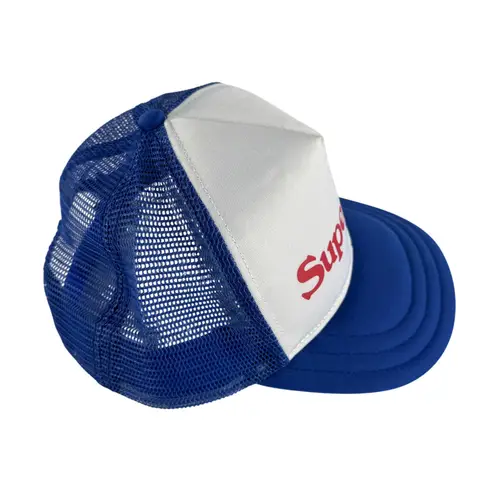 Superdry Trucker Hat Mesh Snapback OSFM Royal Blue White Red Logo Y2K Style