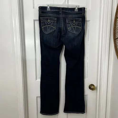 Kut From The Kloth KUT Blue Natalie High Rise Bootcut Y2K Denim Jeans‎ Size 10 Embroidered Pockets